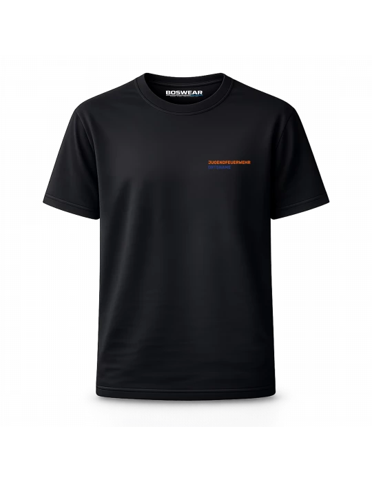 Jugendfeuerwehr T-Shirt DTF-Print 2-farbig mit Ortsname