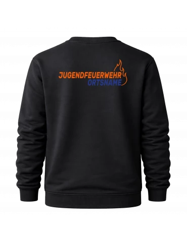 BOSWEAR Teamwear Sweatshirt Rundhals W280 schwarz - Jugendfeuerwehr Baden-Württemberg DTF-Print 2-farbig mit Ortsname 2