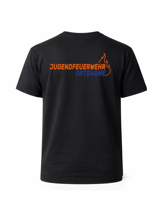 Jugendfeuerwehr T-Shirt DTF-Print 2-farbig mit Ortsname