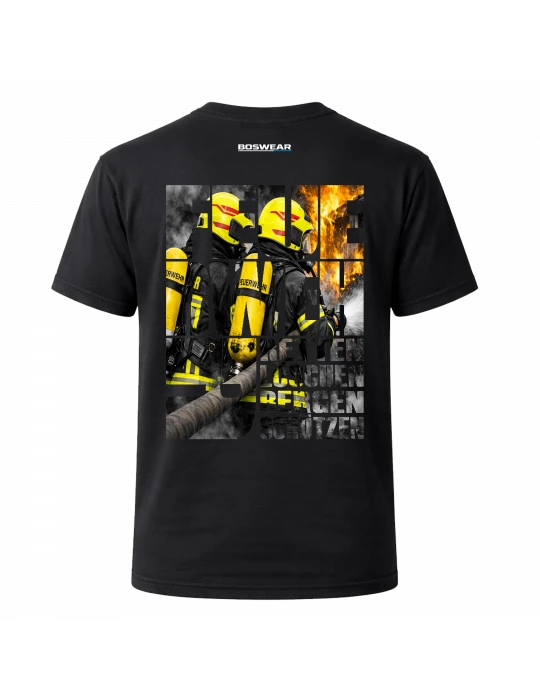 BOSWEAR Artwear Unisex T-Shirt – Fire Unit Edition (Black)