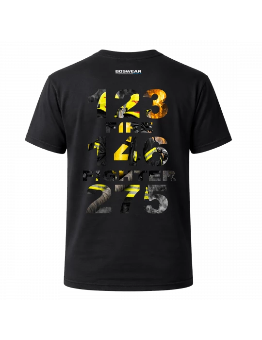 BOSWEAR Artwear Unisex T-Shirt – 112 Fire 24/7 Edition (Black)