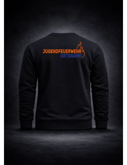 Jugendfeuerwehr Sweatshirt DTF-Print 2-farbig mit Ortsname