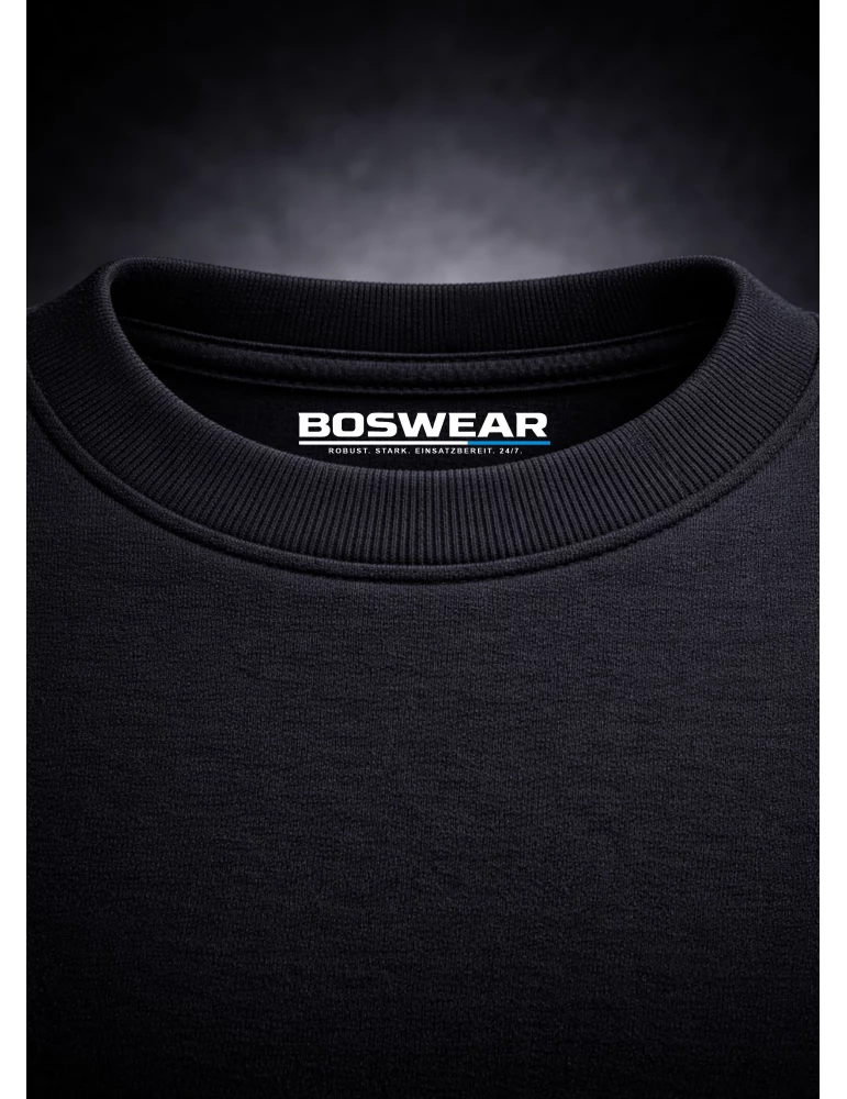 BOSWEAR Teamwear Sweatshirt Rundhals W280 schwarz - Jugendfeuerwehr Baden-Württemberg DTF-Print 2-farbig mit Ortsname