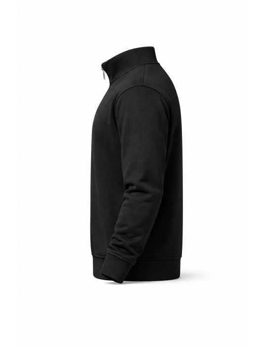 Unisex Workwear 1/4 Zip Sweatshirt schwarz - BOSWEAR Heavy Performance 290 Black Edition