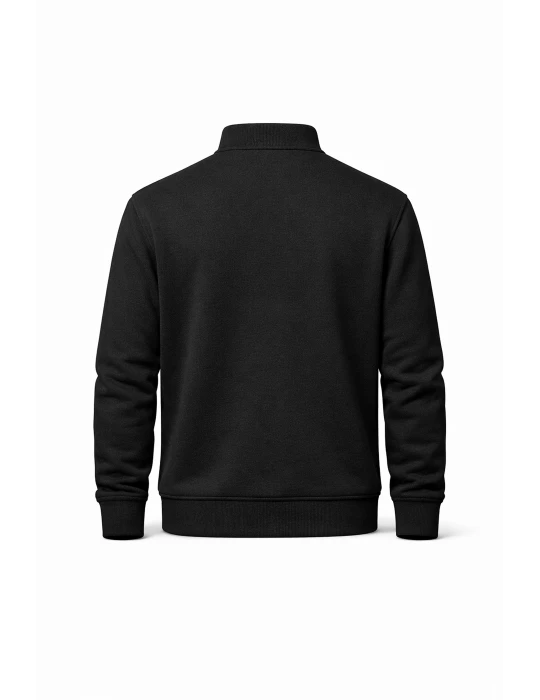 Unisex Workwear 1/4 Zip Sweatshirt schwarz - BOSWEAR Heavy Performance 290 Black Edition
