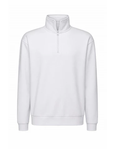 Unisex Workwear 1/4 Zip Sweatshirt weiß - BOSWEAR Heavy Performance 290 White Edition