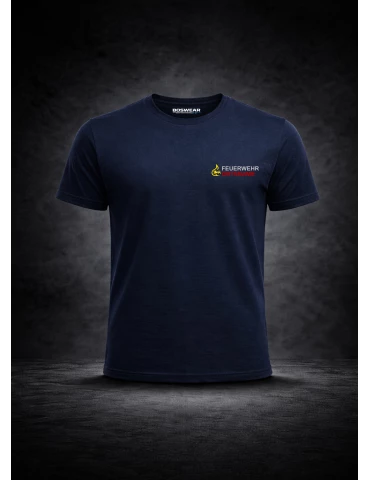 Feuerwehr Baden-Württemberg T-Shirt Navy DTF-Print 3-farbig mit Ortsname