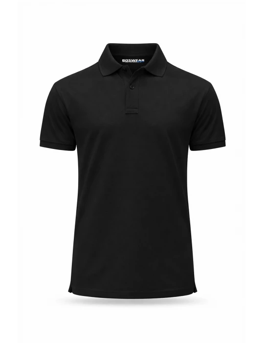 Männer Workwear Polo Shirt schwarz - BOSWEAR Heavy Performance 210 Black Edition