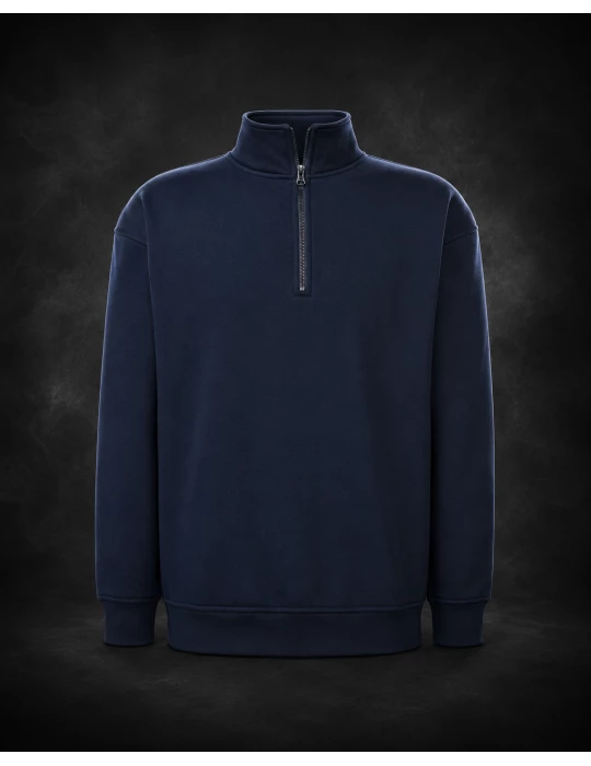 Unisex Workwear 1/4 Zip Sweatshirt navy - BOSWEAR Heavy Performance 290 Navy Edition